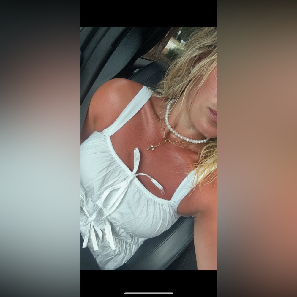 WHITE BABYDOLL TOP